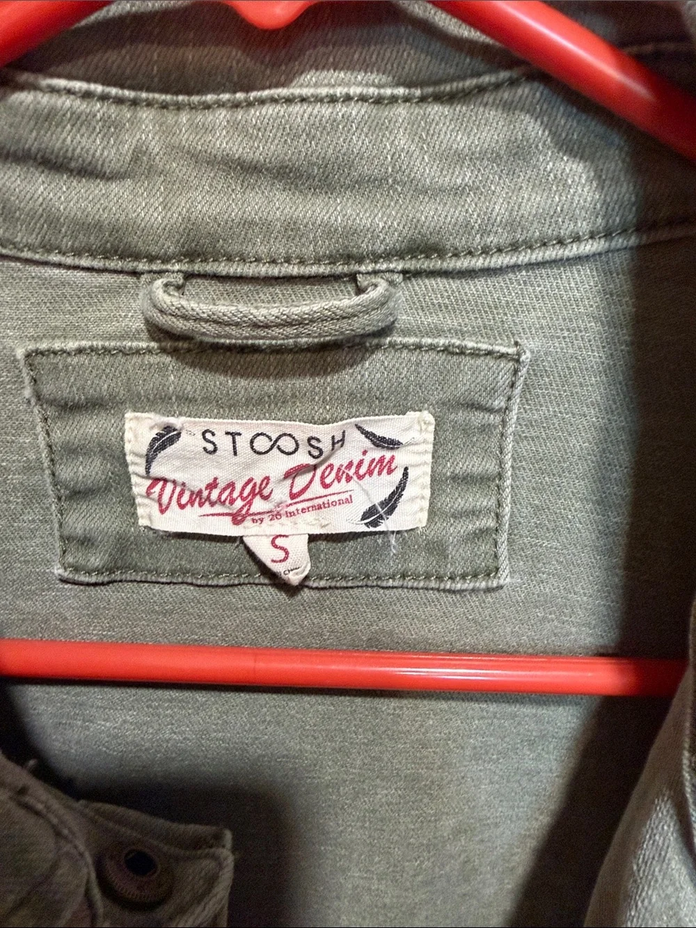 Stoosh Olive Green Jean Jacket